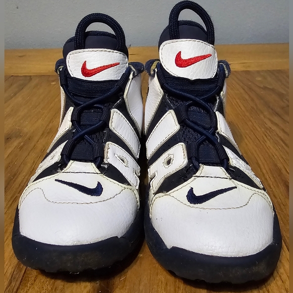 Nike Air More Uptempo Kids Size 10 Blue And White DA4194-104 - Picture 3 of 7
